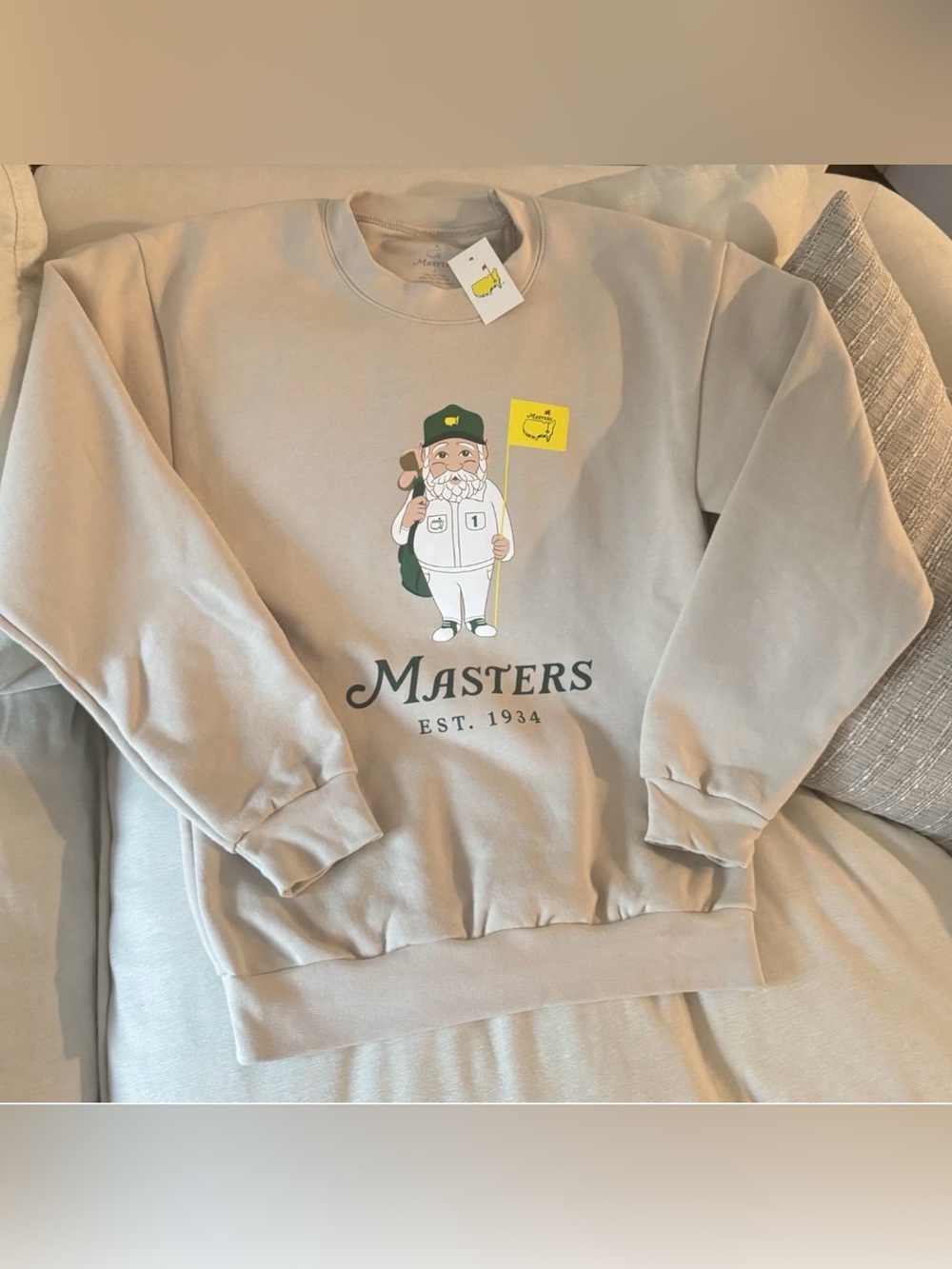 2026 Masters Crew Neck | GNOME Tan Sweatshirt Augusta National | Small